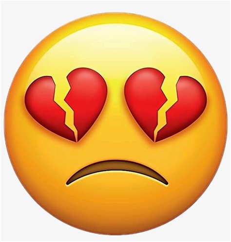 Emoji Sticker - Broken Heart Eyes Emoji PNG Image | Transparent PNG Free Download on SeekPNG