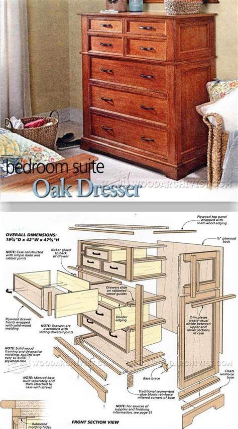 Oak Dresser Plans - Furniture Plans and Projects | WoodArchivist.com | Woodworking furniture ...