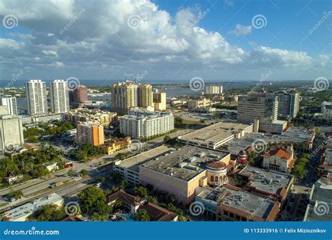 Aerial Image West Palm Beach Downtown Editorial Photo - Image of ...