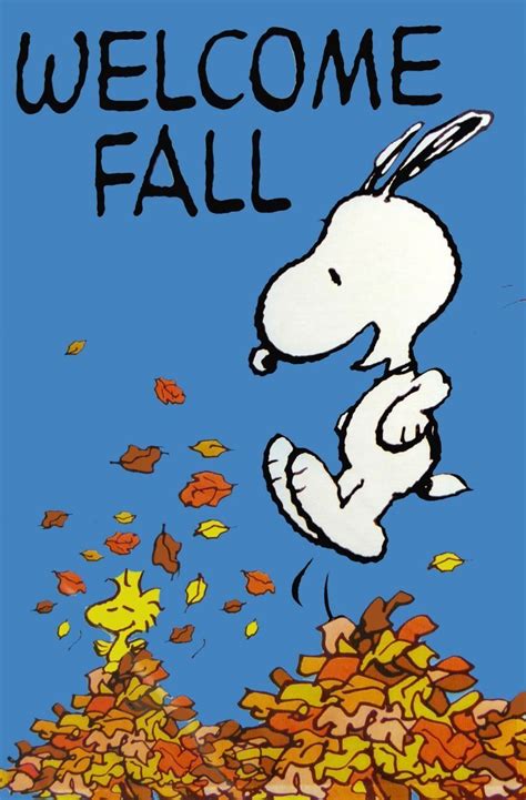 Welcome Fall | Snoopy and woodstock, Snoopy love, Happy fall quotes