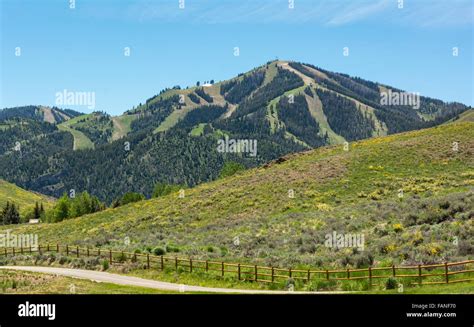 Idaho, Sun Valley, Bald Mountain, summer Stock Photo - Alamy