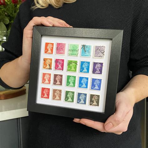 Rainbow Postage Stamp Art By The Macra Lab