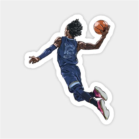 Ja Morant Dunk Sketch - Ja Morant - Magnet | TeePublic