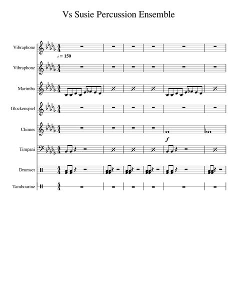 Vs Susie Percussion Ensemble - piano tutorial