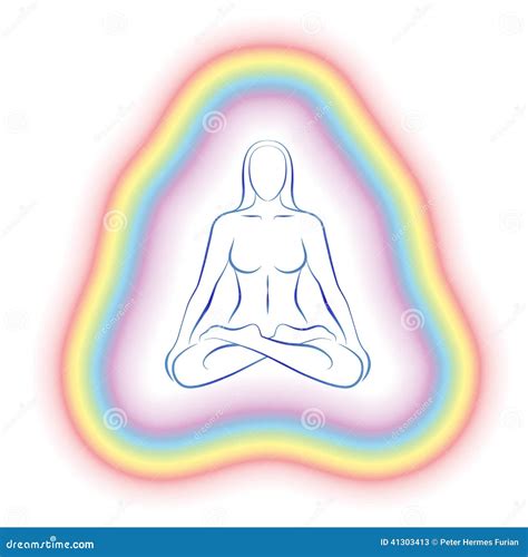 Aura Meditation Subtle Body Woman Stock Photo - Image: 41303413