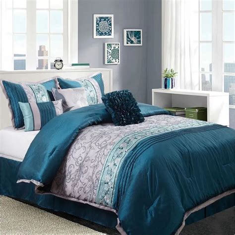 grey and turquoise bedroom ideas | Teal bedroom, Teal bedding sets ...