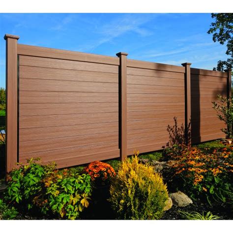 Bufftech Brookline with TimberGrain Texture Vinyl Fence Panels | Hoover ...