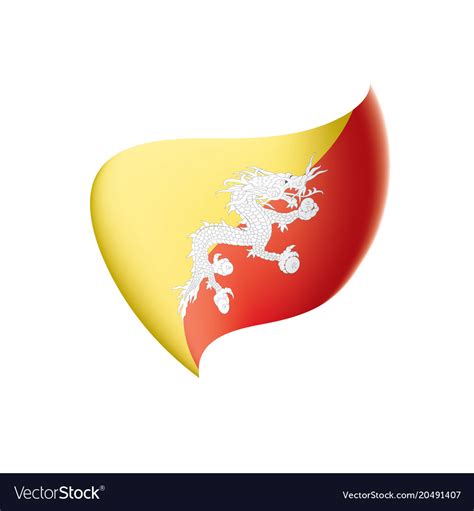 Bhutan flag Royalty Free Vector Image - VectorStock