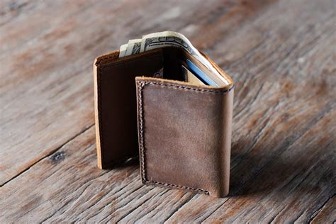 Stylish Leather Trifold Wallet - Gifts For Men