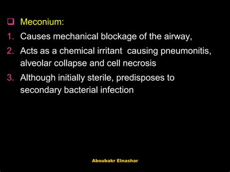 MECONIUM STAINED LIQUOR