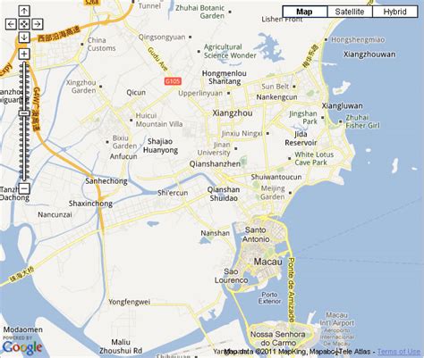 Zhuhai China Map