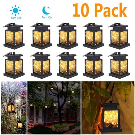 （1~10 Pack）Solar Lights Outdoor Hanging Solar Lantern , Solar Garden ...