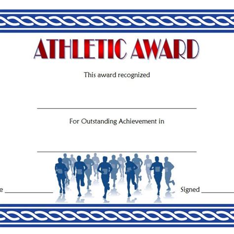 Athletic Award Certificate Template - 10+ Best Designs Free