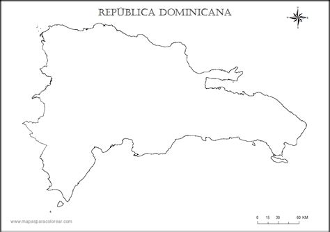 Mapas de República Dominicana para colorear