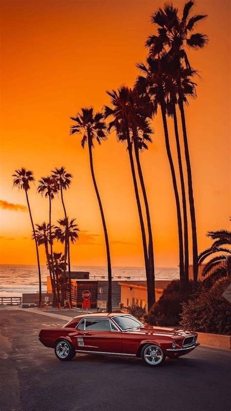 Muscle Car at the beach | Sunset photography, Luxury cars, Wallpaper backgrounds