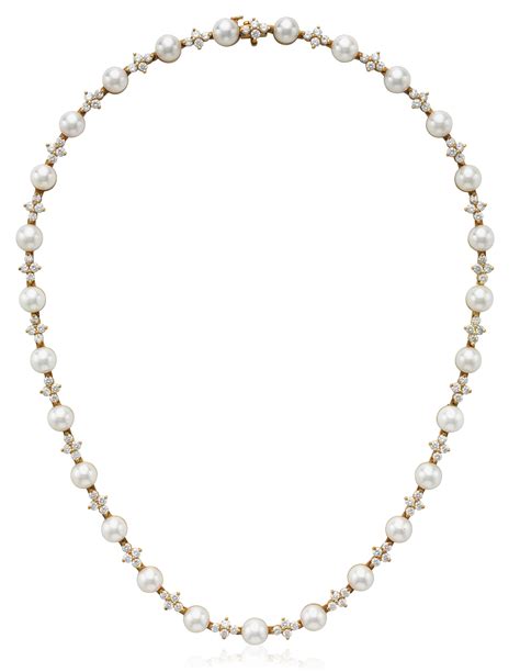 TIFFANY & CO. CULTURED PEARL AND DIAMOND NECKLACE, | Christie’s