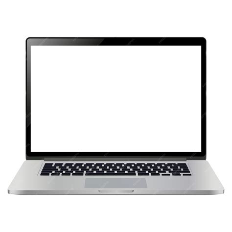 Premium Vector | Laptop front view realistic with keyboard