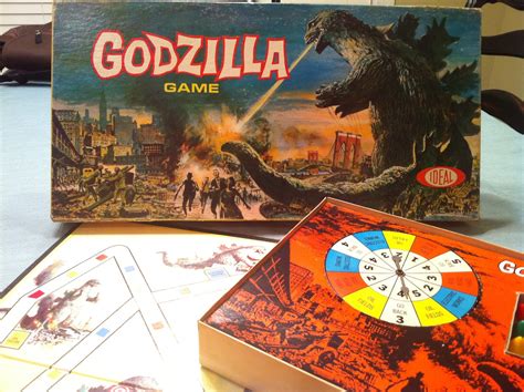 the sphinx: GODZILLA Board Game (Ideal, 1963)