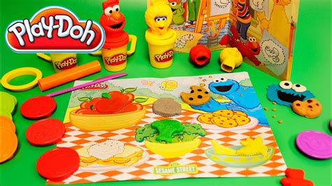 Play Doh Sesame Street Fun Shapes Bucket Toys Review Playdough Cookie Monster Toys - YouTube