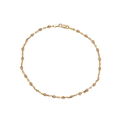 Modern Chain Link Anklet in 14k Yellow Gold – Filigree Jewelers