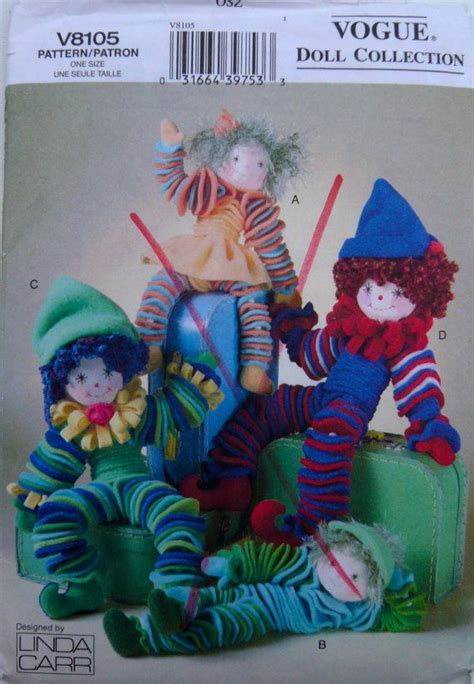 yoyo Clown Doll Pattern Vogue Craft V8105 by BeachTownVintage | Doll ...