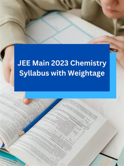 JEE Main 2023 chemistry Syllabus with Weightage - Infopeedia