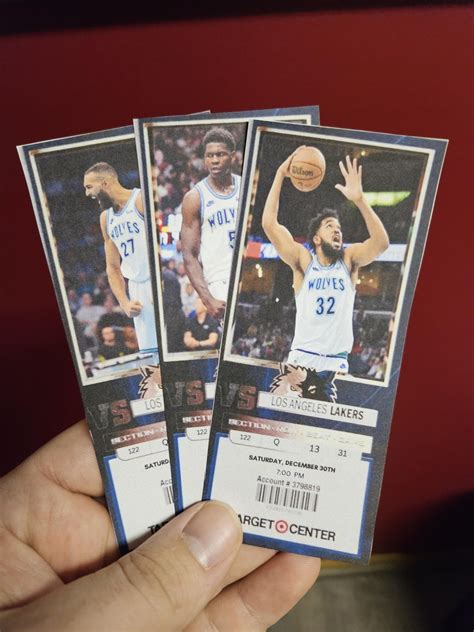 Homemade ticket stubs : r/timberwolves