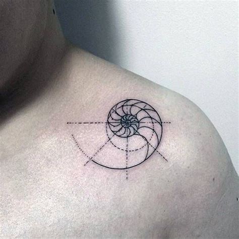 60 Fibonacci Tattoo Designs For Men - Spiral Ink Ideas | Fibonacci ...