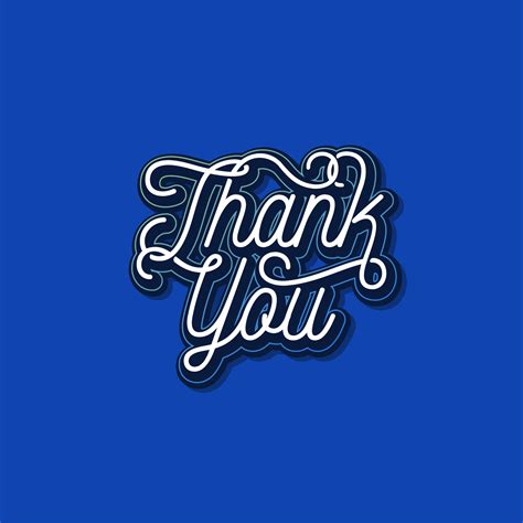 Custom Thin Script Thank You Typography Vector 182433 Vector Art at ...