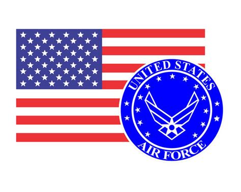 American Flag with Air Force Emblem USAF Logo Vinyl Decal Sticker for – MoraleTags.com