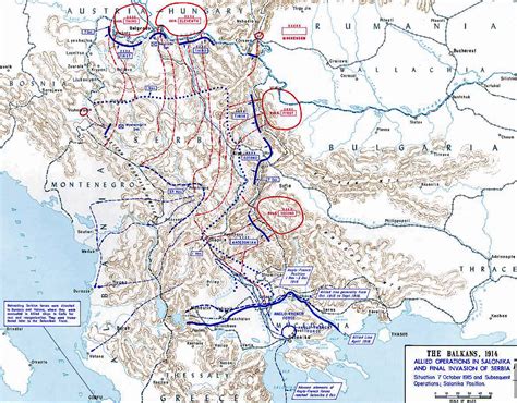 Map of Serbia and the Salonika Expedition - 1915