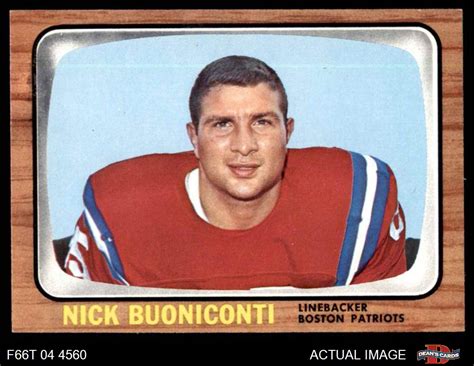 1966 Topps #3 Nick Buoniconti