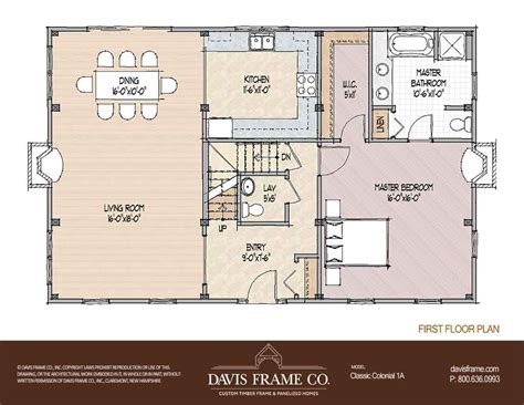 Classic Colonial 1A | Floor Plan | Davis Frame Company