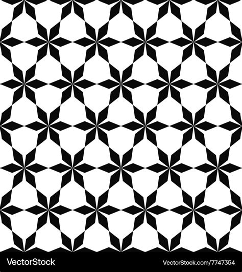 Repeat black and white geometric pattern Vector Image