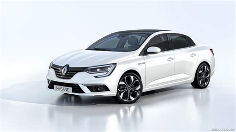 Renault Megane Sedan | 2017MY (Color: Arctic White) | Front Three-Quarter