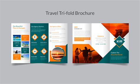 Tour & Travel Agency Tri Fold Brochure Afbeelding door GraphicHut · Creative Fabrica