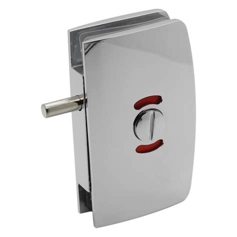 Indicator Lock with Receiver - Glass to Wall - Chrome