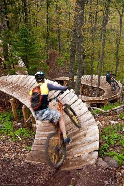 Cool Mountain Biking Road In An Upper Michigan Forest