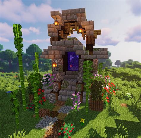 A nether portal design idea ^^ : Minecraft | Minecraft houses ...