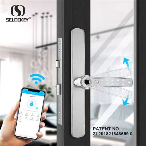 WIFI Keyless Aluminum Door Fingerprint Bluetooth Gate Locks