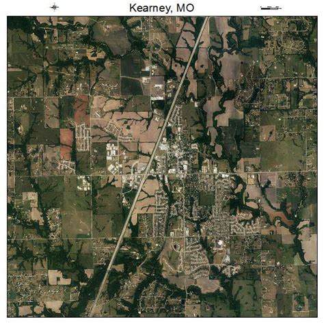 Aerial Photography Map of Kearney, MO Missouri