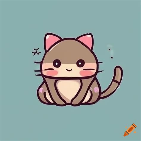 Cute kawaii cat illustration on Craiyon
