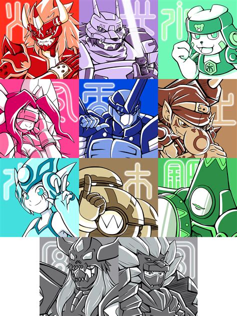 Digimon Frontier Beast Spirit Avatar Set by zeskii on DeviantArt | Digimon frontier, Digimon ...