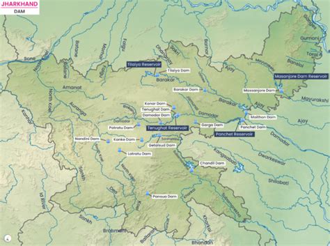 Major Dams in Jharkhand (Map) - UPSC