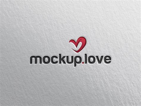 Paper Pressed Logo Mockup - Mockup Love