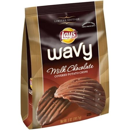 Lays Wavy Milk Chocolate Covered Potato Chips 5 Ounce Plastic Bag - Walmart.com