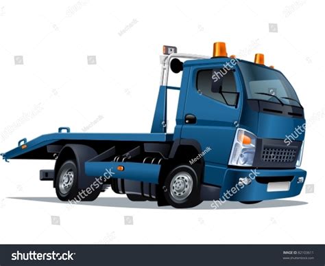 Vector Cartoon Tow Truck Stock Vector (Royalty Free) 82103611 ...