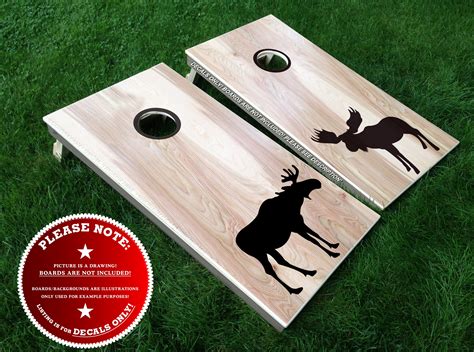 Moose Cornhole Board Decals Cornhole Decals 4PC Sticker