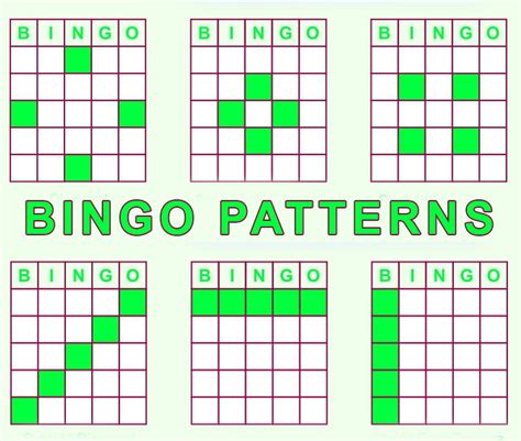 types of bingo games patterns