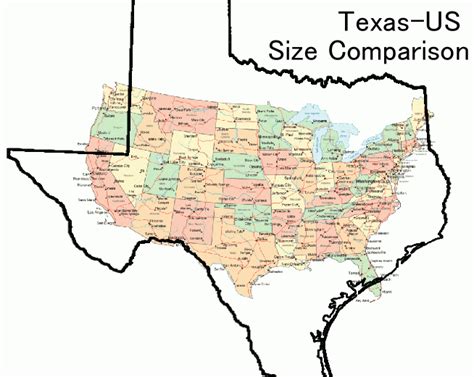 Texas-US Size Comparison : r/texas